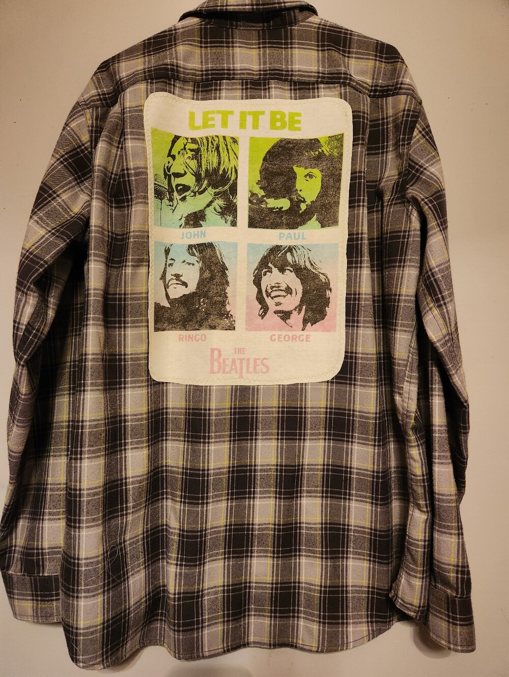 Upcycled Flannel. Beatles